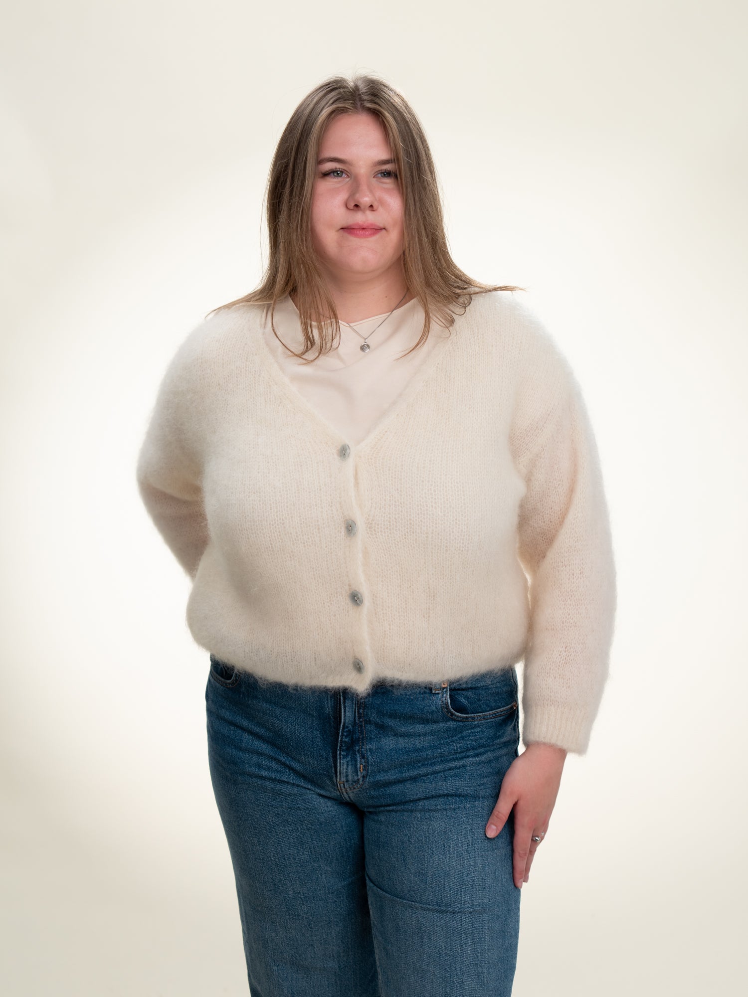 Valentina - Italian Mohair V-Neck Cardigan Sage