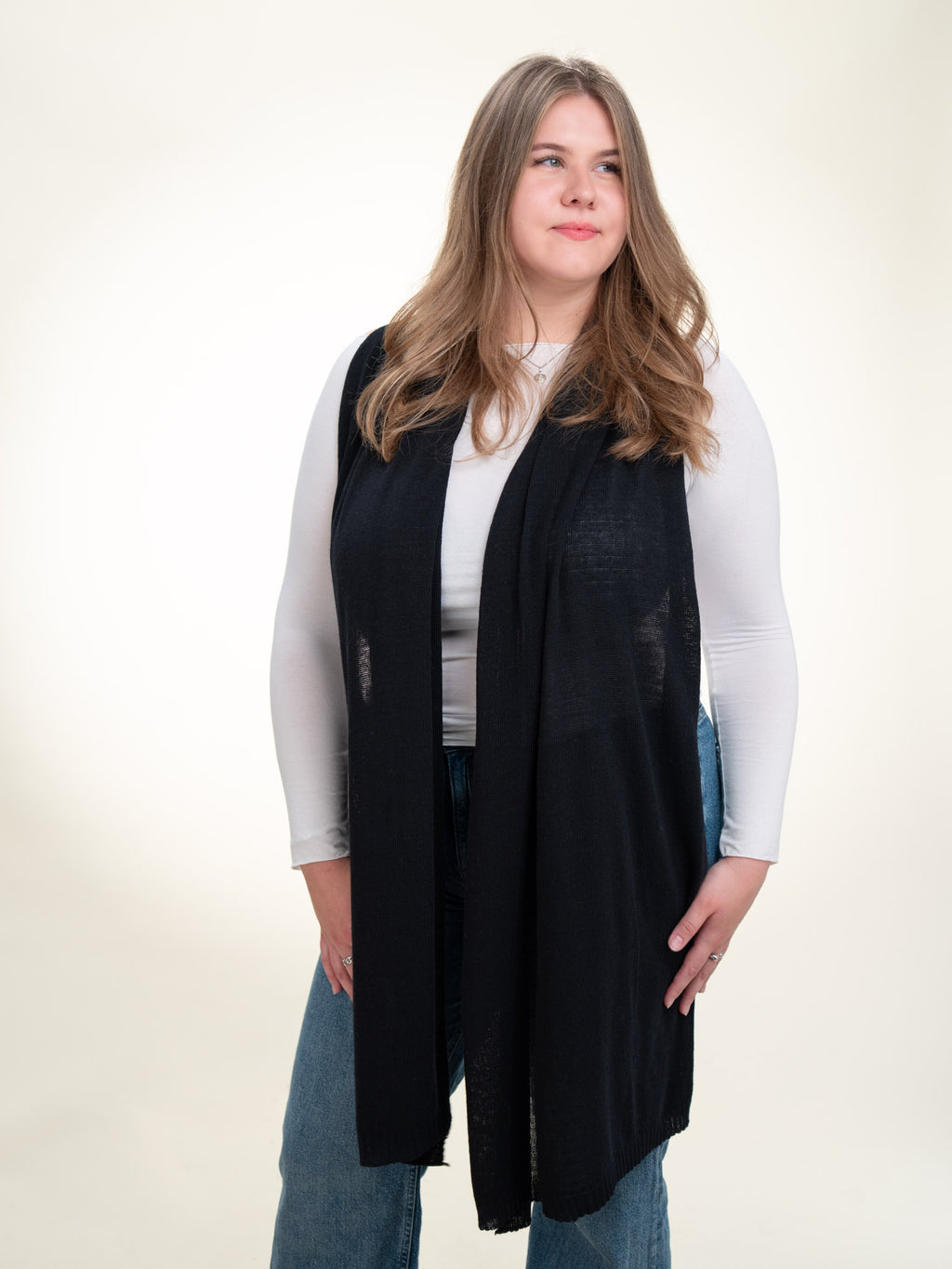 Roma Layering Cashmere Blend Shawl Navy
