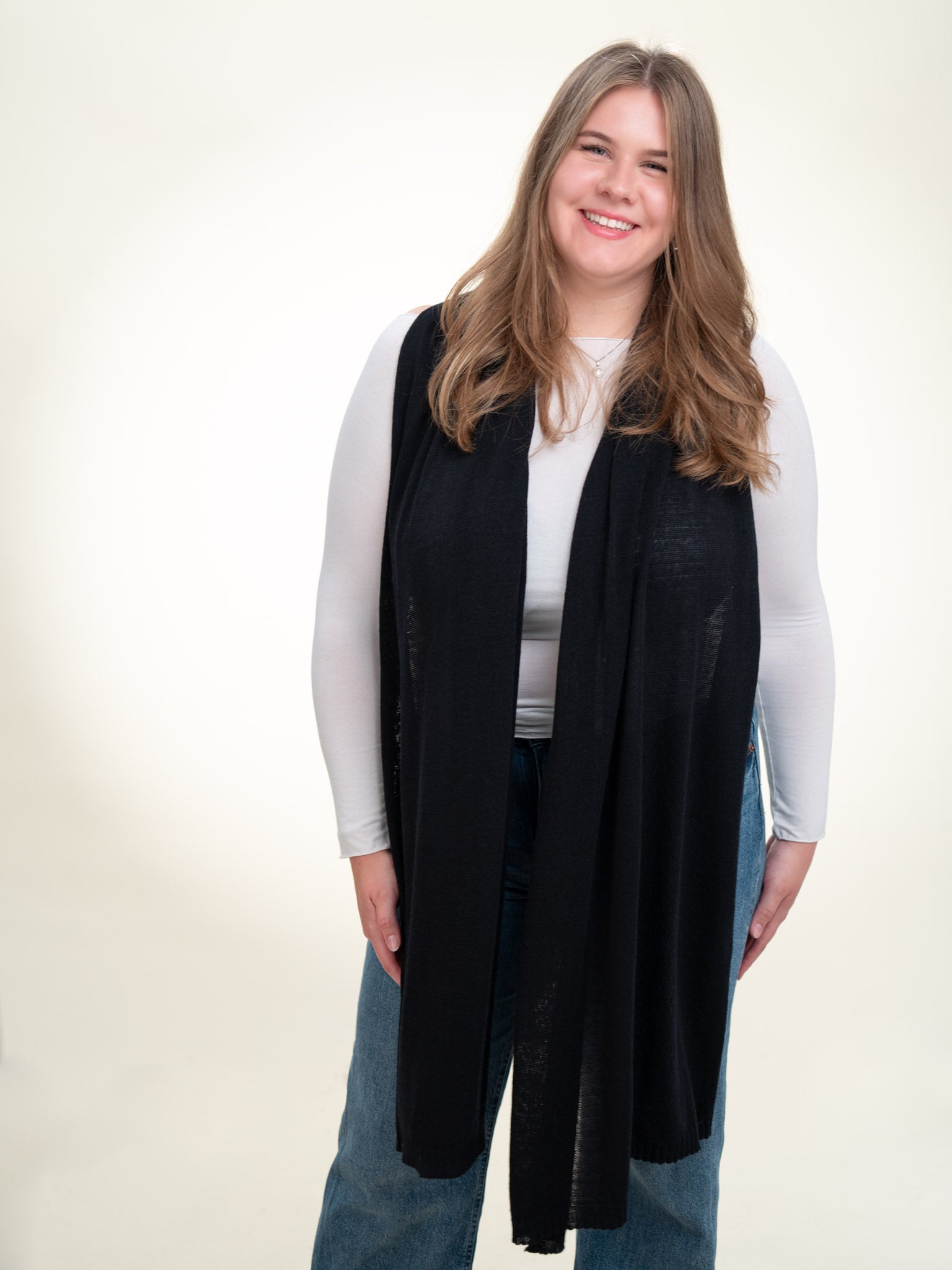 Roma Layering Cashmere Blend Shawl Navy