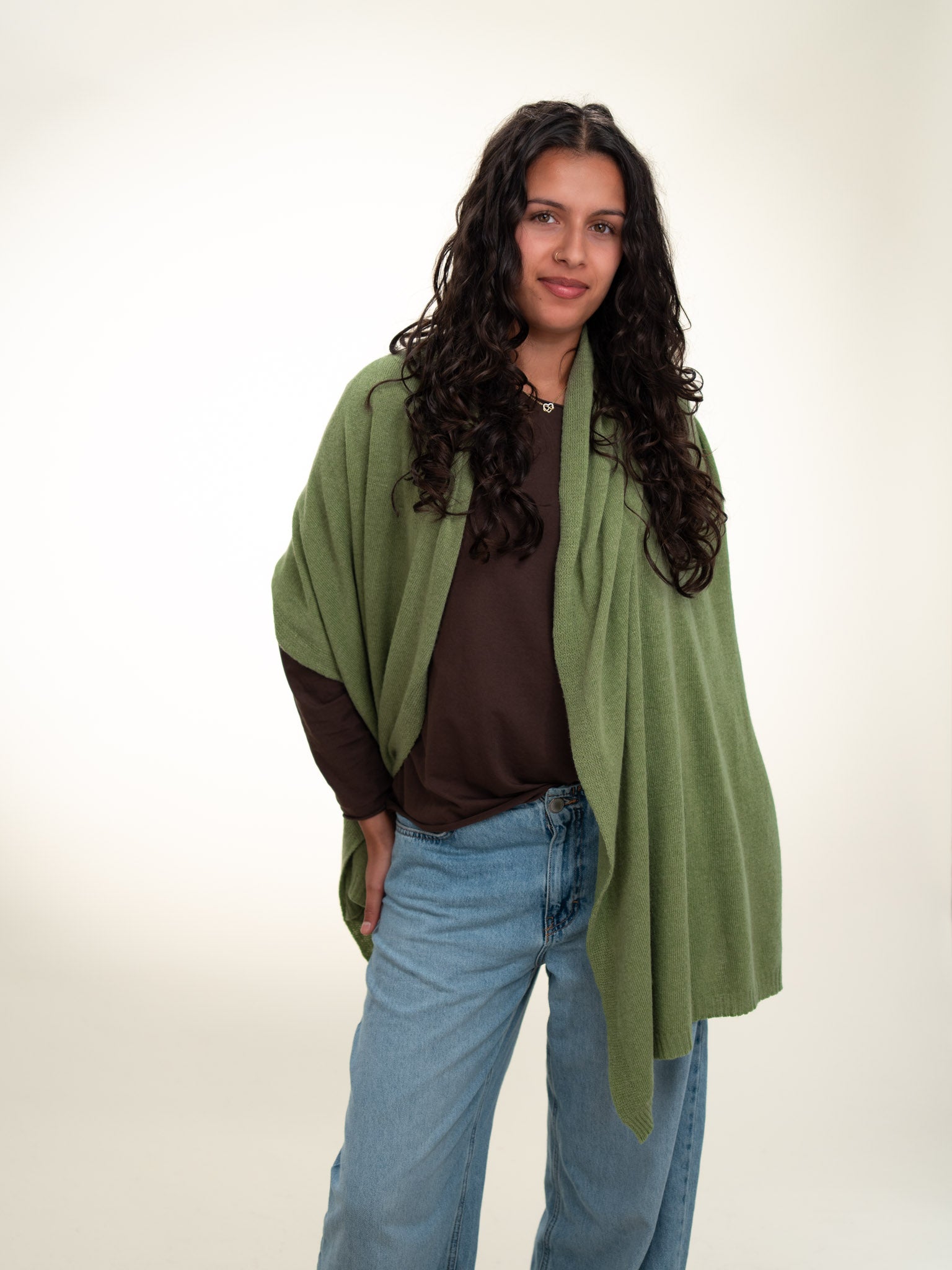 Roma Layering Cashmere Blend Shawl Pistachio